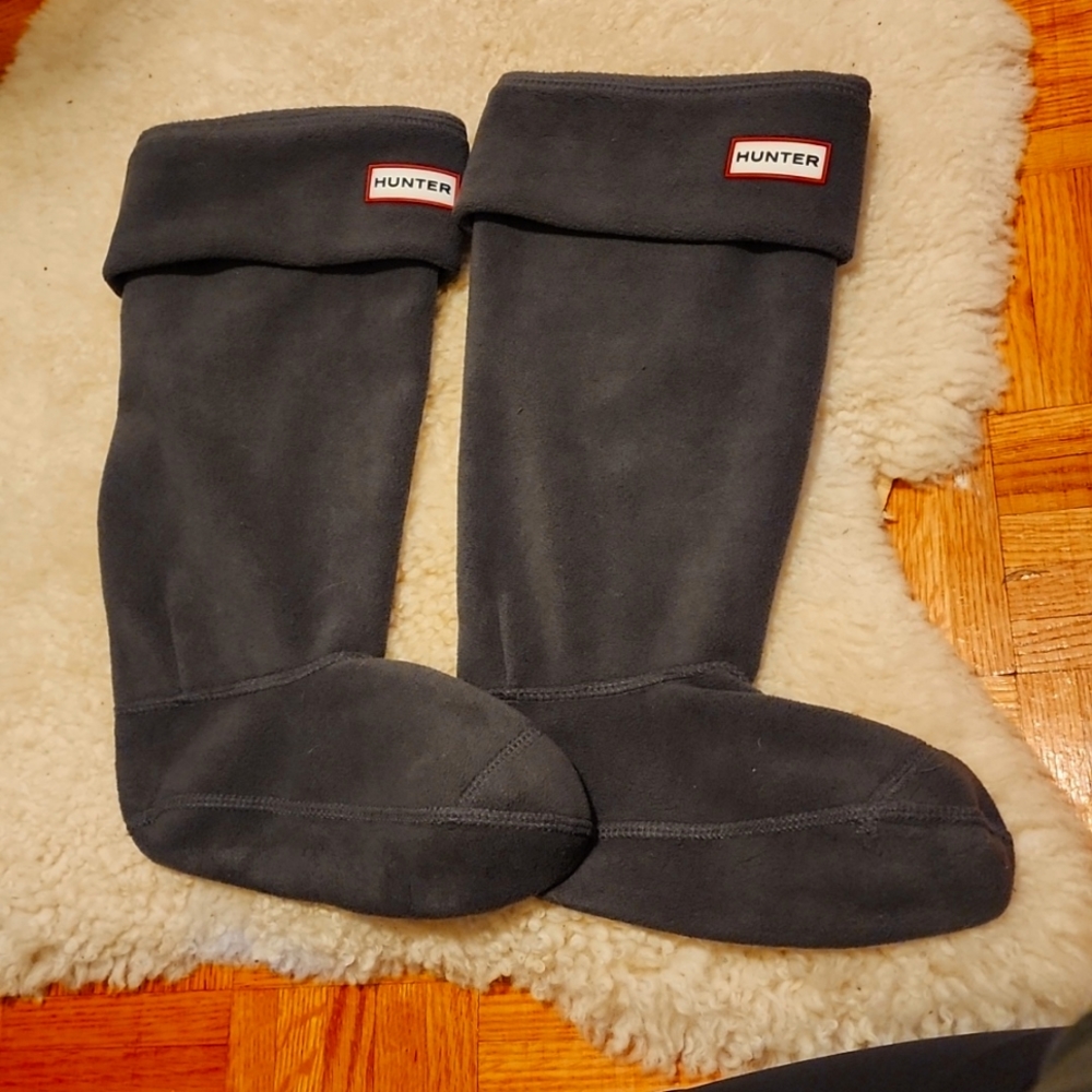 Hunter socks boots gray